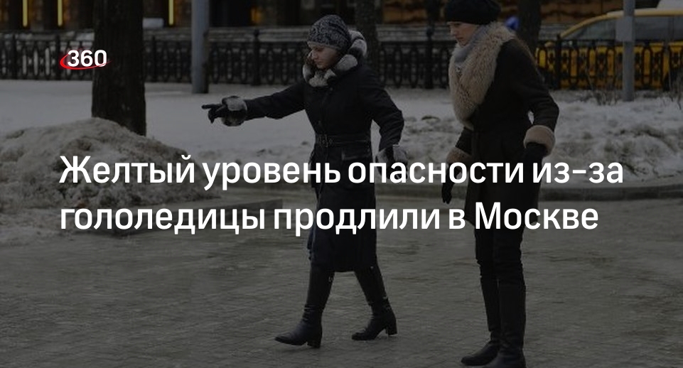 Желтыйуровень опасности из-за гололедицы в Москве продлили до вечера 28 ноября